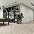 Modern 4S Shop Interior Design With Tire Display Shelves And Car Accessories