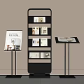 Modern Bookshelf Book Rack Book Display Rack Publicity Rack Display Rack 3d model