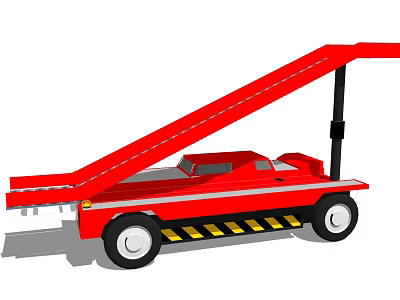 Modern conveyor belt express logistics 3d model