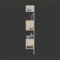 Modern Wooden Bookcase Design With Tiered Shelves Books And Decorative Items