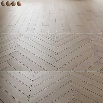 Stylish Hardwood Flooring With Various Installation Patterns 3d model