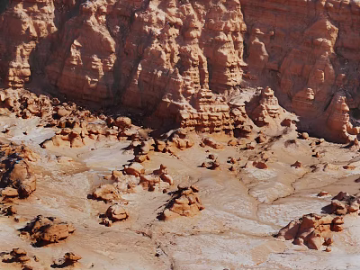 Red Rock Canyon Landscape With Unique Rock Formations And Arid Terrain 3d model