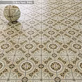Vintage Patterned Floor Tiles Enhancing Traditional Home Interior Spaces 3d model