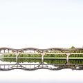 New Chinese-style Bridge Landscape Bridge 3d model