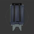 Modern Blue Seat Design With Backrest Cushion Seatbelt And Metal Legs