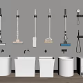 Mop pool mop pool mop pool faucet 3d model