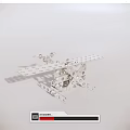Electric Toy Airplane Model With Silver White Metal Parts Perforated Sheets And Bolt Connection