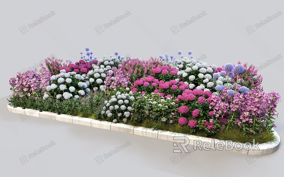 flower bed flower pool flower box shrub flower mirror model