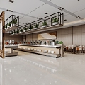 Modern Buffet Restaurant Buffet 3d model