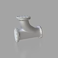 Silver Industrial Metal Y Shaped Faucet With Flange Connection And Bolts