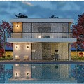 Modern single-family villa villa architecture 3d model