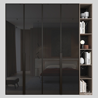 Modern Wardrobe Bookcase Glass Bookcase Glass Wardrobe Decorative Cabinet Display Cabinet 3d model