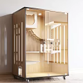 Garden Decorative Shelf With Wooden Transparent Design Cat Shaped Cutout And Multi Tier Platforms