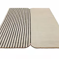 Stylish Modern Striped Rug With Black And White Patterns For Home Decor