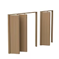 Modern Wooden Folding Doors Design for Interior Space Saving Room Partition