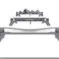 Three Different Modern Landscape Bridge Designs With Geometric Structures And Steel Frames