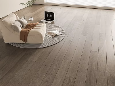 Light Wood Flooring With Natural Texture In Modern Living Room With Sofa And Carpet 3d model