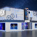 Creative Fashion Open Booth Fast Selling Beer Activity Roadshow Flash Store Door Head Building Facade Store Window Display 3d model