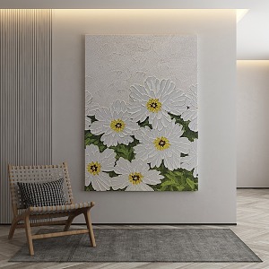 Modern plant painting decorative painting 3d model