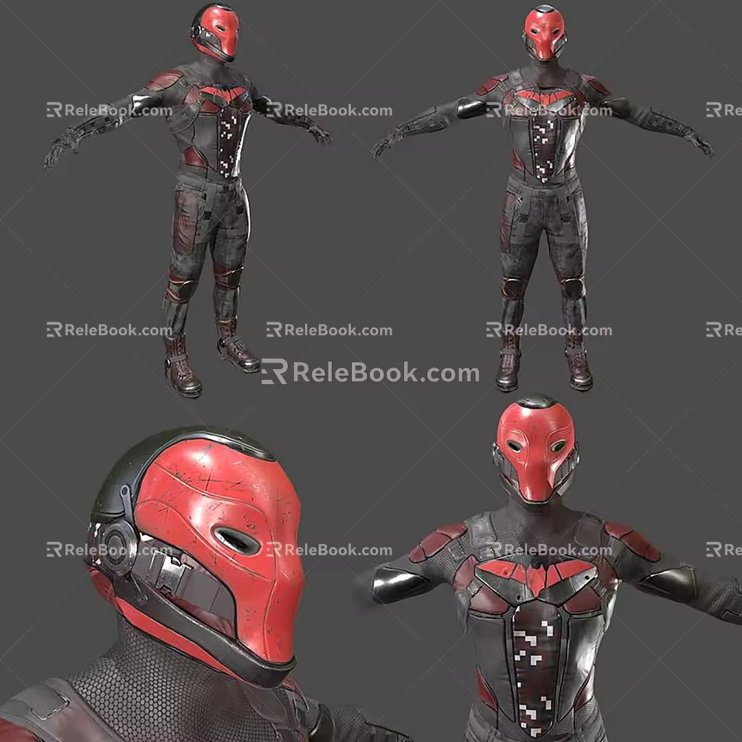 Modern Game Character Red Head Soldier 3d model