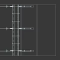 Hardware Tools for Construction Wall Support with Metal Scaffolding and Wooden Planks
