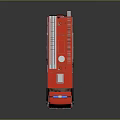 Heavy Duty Red Fire Truck With Ladder Emergency Lights And Black Tires