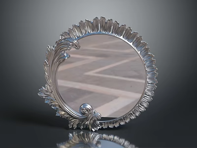 Fuzzy Style Baroque Mirror Mirror Furniture Decoration Interior Design Reflective Furniture 3d model