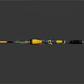 Modern Sniper Rifle Featuring Blue Yellow Orange Design And Tactical Scope