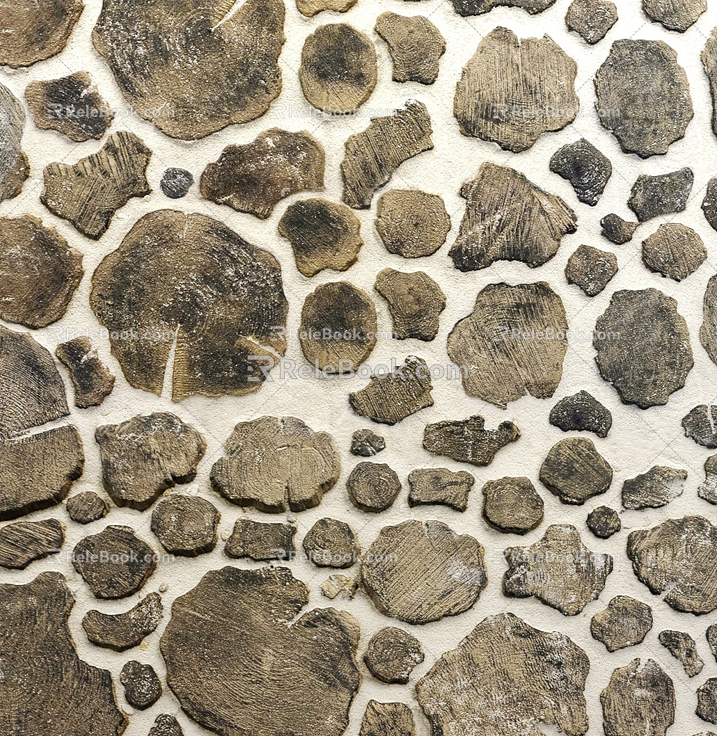 Stone background wall 3d model