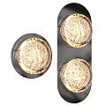 Modern Round Wall Light With Crystal Design And Warm Illuminated Decorative Effect 3d model