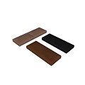 Brown Square And Black Rectangular Leather Padded Cushions For Home Use 3d model
