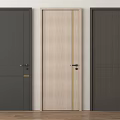 Modern Flush Doors With Wood Texture And Different Colors For Interior Design 3d model