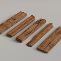 Natural Wooden Planks With Rustic Texture And Different Shapes Design 3d model