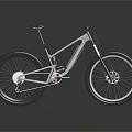 Black Mountain Bike With Modern Design Large Tires And Orange Front Fork