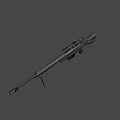 Modern Black Tactical Sniper Rifle With High Precision Scope And Bipod Support 3d model