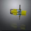 Automotive Parts Featuring Yellow Cylindrical Components Metal Connecting Rods And Mechanical Structure