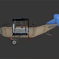 Vintage Blue Biplane Model Toy With Detailed Wings And Cockpit Design
