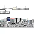 Commercial Kitchen Setup With Various Stainless Steel Kitchen Appliances And Equipment
