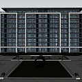 Modern style residence Multi-storey residence 3d model