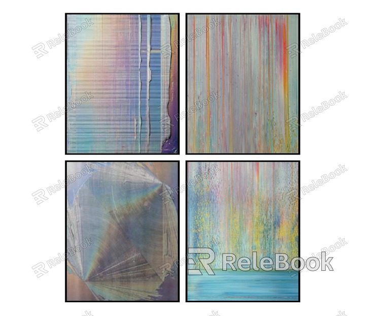 Light Luxury Cream Log Wind Brake Silent Wind Hanging Painting Decorative Painting Abstract Painting Mood Painting model