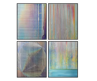 Light Luxury Cream Log Wind Brake Silent Wind Hanging Painting Decorative Painting Abstract Painting Mood Painting 3d model
