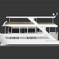 Luxury Solar Powered Houseboat With Multiple Decks Modern Design And Leisure Areas