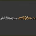 Various Colored Scrap Fragments In Different Shapes And Sizes On Dark Background