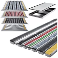 Square Carpets with Striped Patterns in Red Black Green Yellow Colors for Modern Home Decor