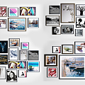 Modern Photo Wall Hanging Picture Combination 3d model