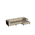 Modern Corner Sofa Fabric Corner Sofa Fabric Multi-Person Sofa Pillow Visionnaire 3d model