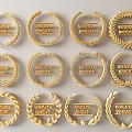 Golden Wheat Wreath Decorative Ornaments With Various Designs And Styles