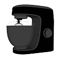 Black Kitchen Stand Mixer With Transparent Lid And Mixing Bowl Design