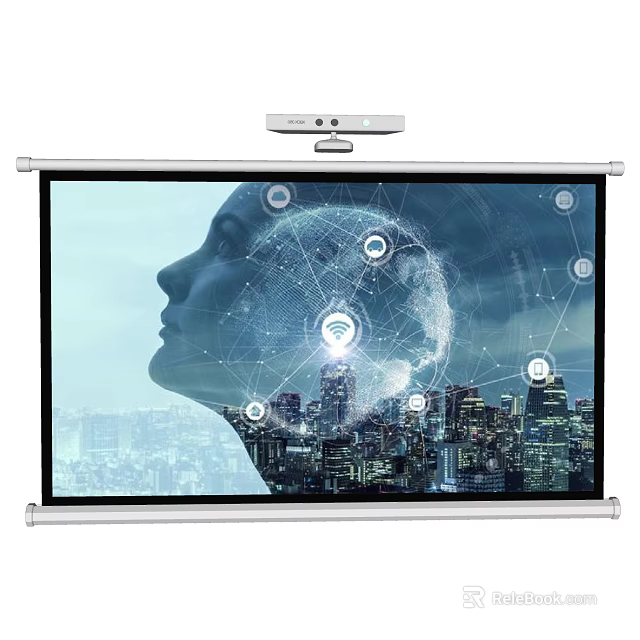 Projection Monitoring System For Smart City Surveillance With Network Visual 3d model 