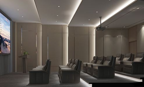 Modern audio-visual room 3d model